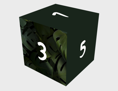 Cubo de Papel personalizado para casamento - Gráfica G10