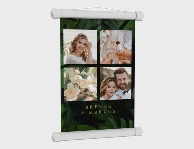 Mini Banner personalizado para casamento - Gráfica G10
