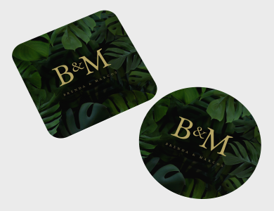 Porta Copos personalizado para casamento - Gráfica G10