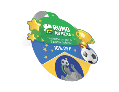 Wobbler personalizado para Copa do Mundo - Gráfica G10
