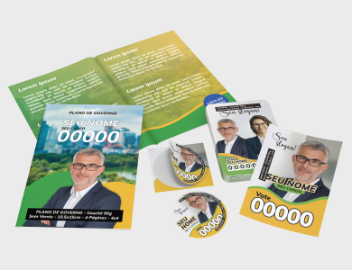 Kit de Amostra Eleições personalizado para campanha eleitoral - Gráfica G10