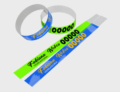 Pulseira de Identificação personalizado para campanha eleitoral - Gráfica G10