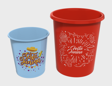 Balde de Pipoca personalizado para festa junina - Gráfica G10