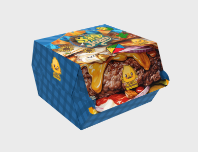 Embalagem de Hambúrguer personalizado para festa junina - Gráfica G10