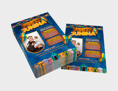 Flyers personalizado para festa junina - Gráfica G10