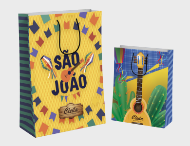 Sacolas personalizado para festa junina - Gráfica G10