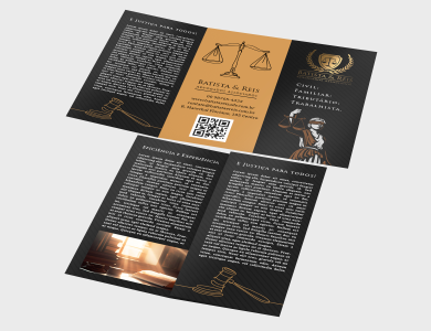 Folders e Flyers personalizado para escritório de advocacia - Gráfica G10