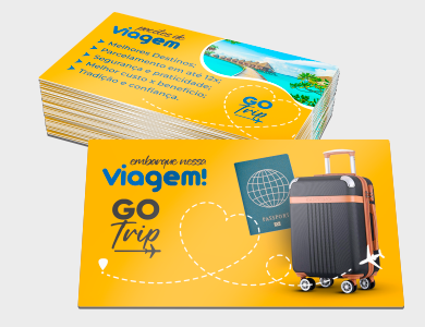 Cartão de Visita personalizado para agência de viagem - Gráfica G10