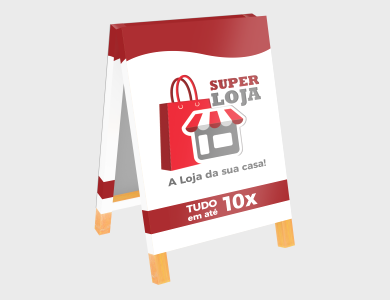 Cavalete de Calçada personalizado para lojas e varejo - Gráfica G10