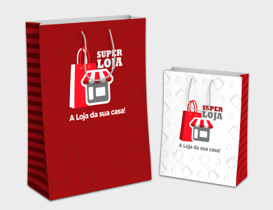 Sacolas Personalizadas personalizado para lojas e varejo - Gráfica G10
